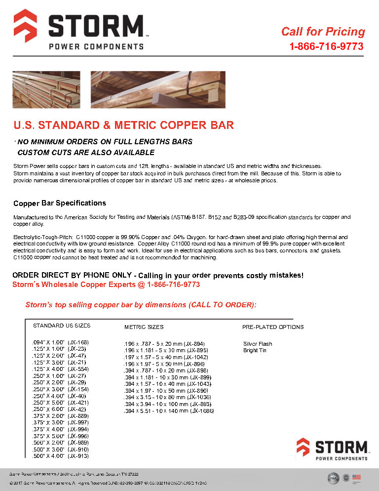 COPPER BAR STOCK