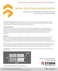 Bus bar Value Engineering Whitepaper